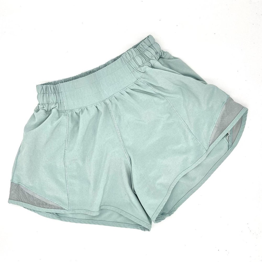 Lululemon Hotty Hot Short, 4" Size 2, Pastel Blue-ish Green